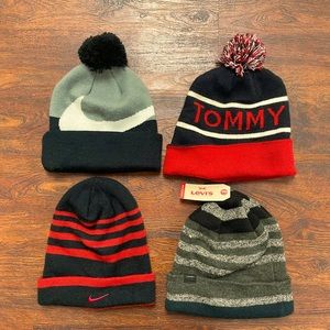 Nike Tommy and Levi’s Winter Skull Cap n Pom Caps